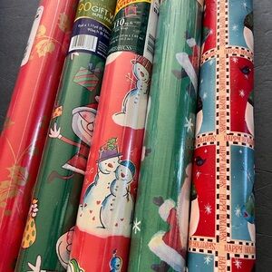 Vintage Christmas Wrapping Paper 460 Square Feet Extra Wade